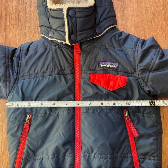 Patagonia Reversible Tribbles Hoody Baby Size 2T Blue Sherpa Puffer Full Zip # - Picture 10 of 13